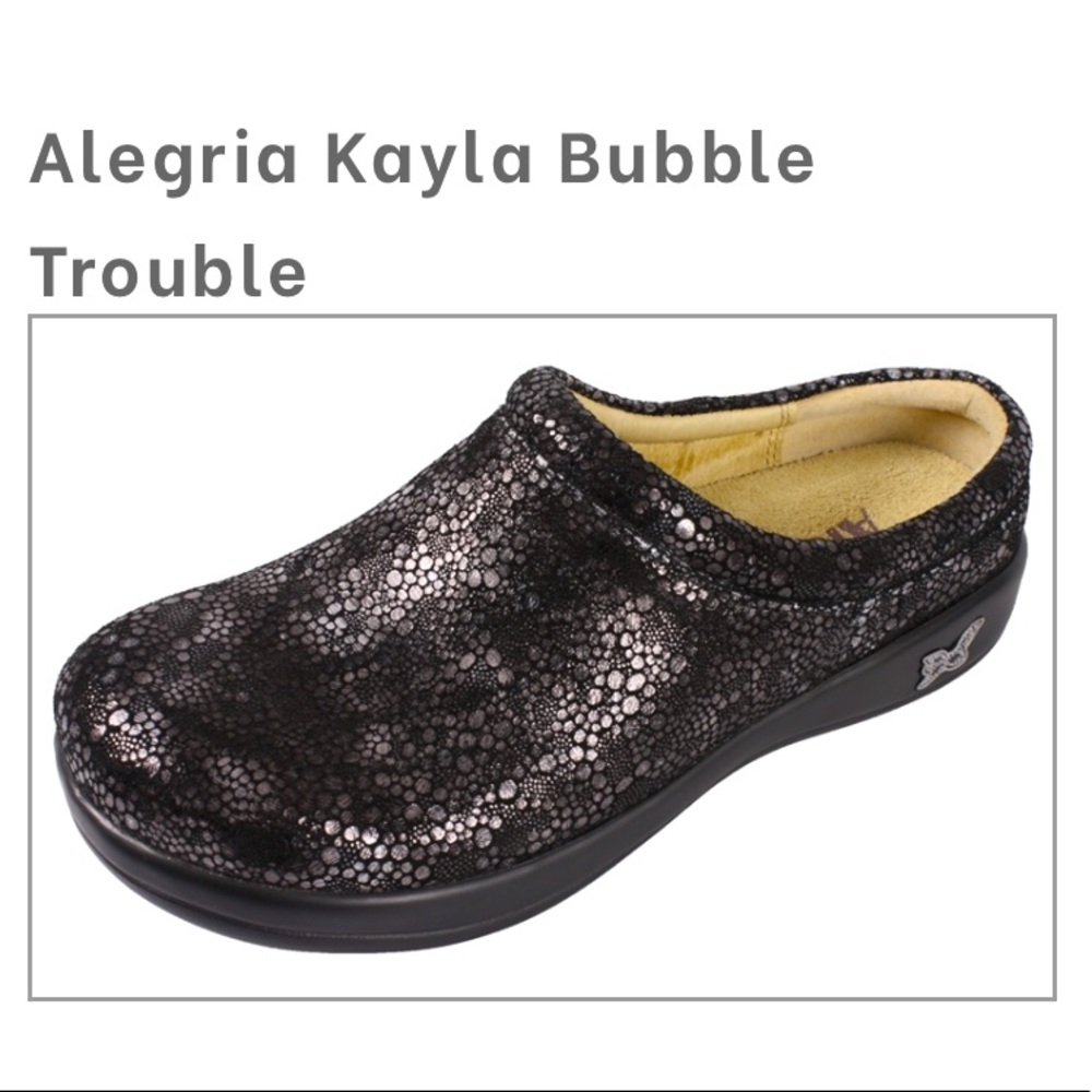 Algeria Kayla Bubble Trouble Shoes Mules Black Mules Size 41 NWOB
